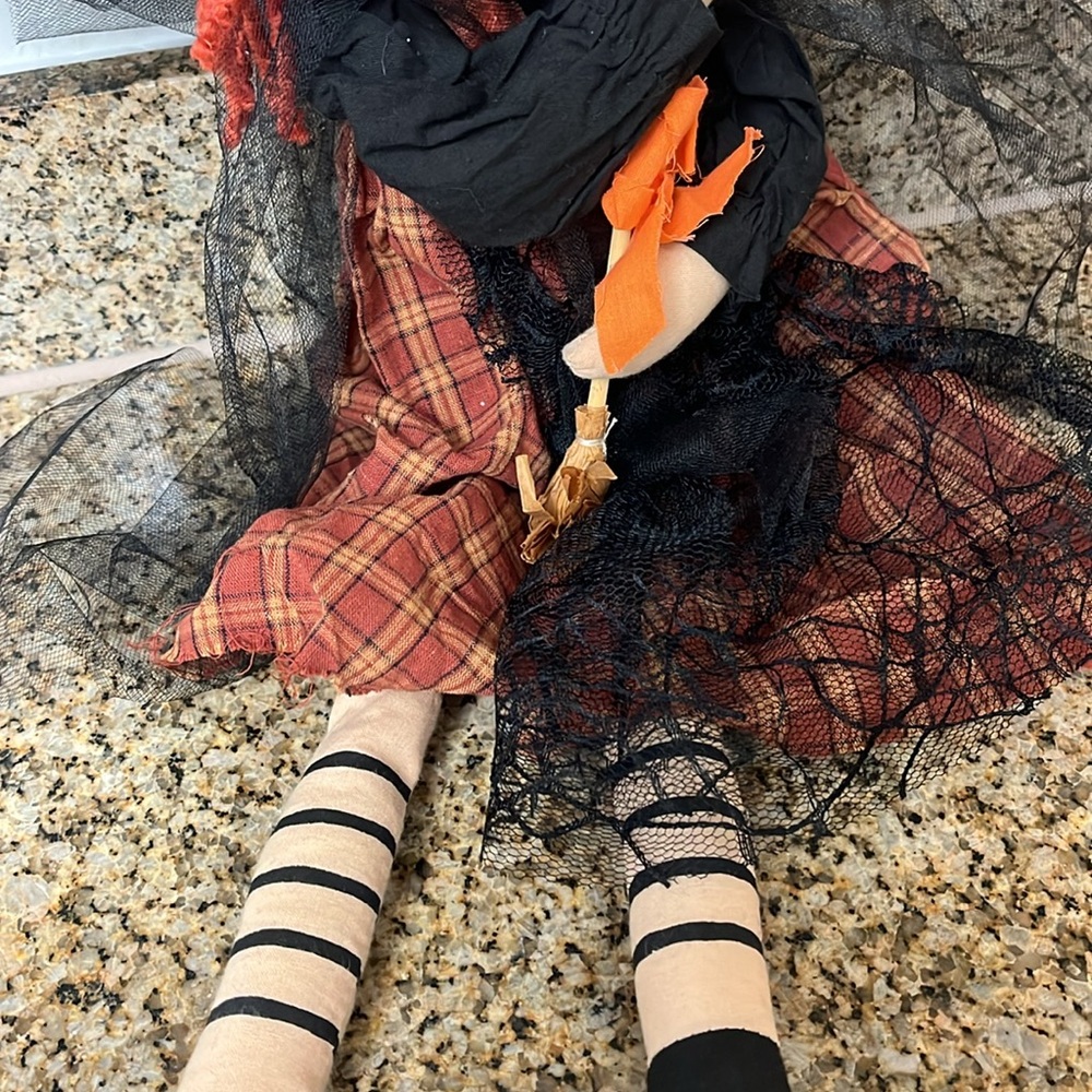 Happy Witch Doll with Red Hair and Black Outfit - Picture 4 of 6